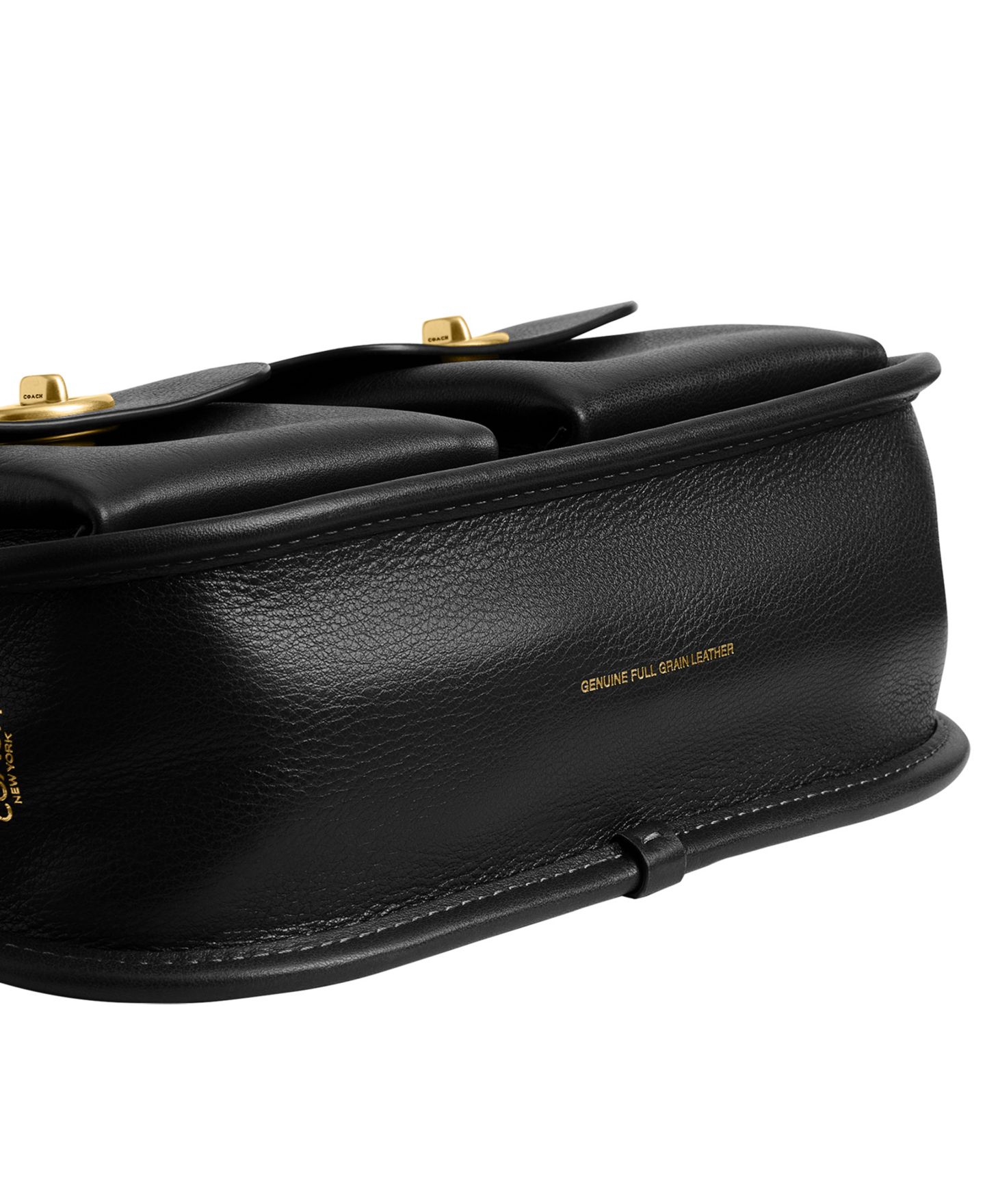 Женская сумка COACH Waverly Small Leather Twin Turnlock Shoulder, цвет: Латунный / Чёрный — фото 9