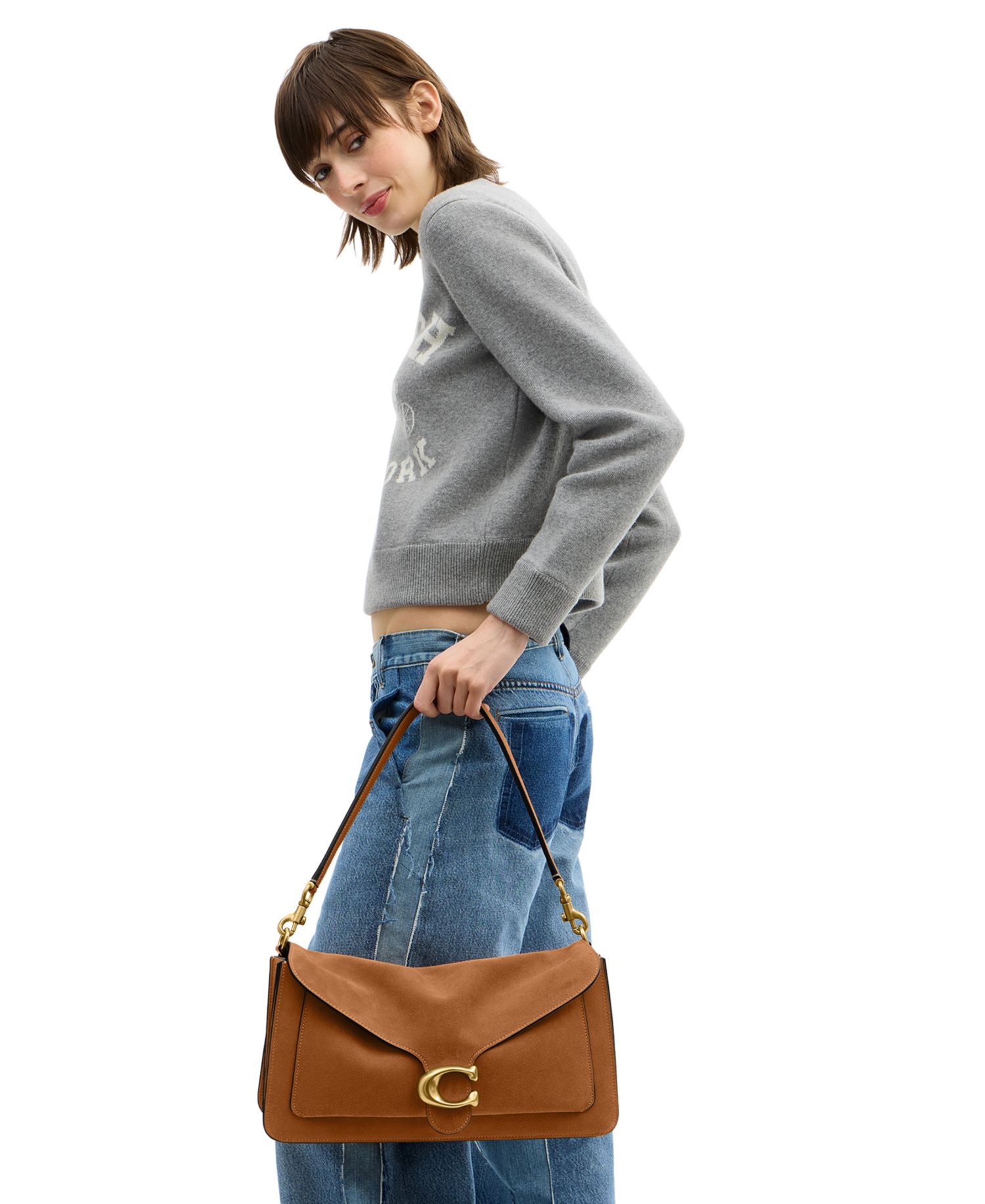 Tabby Large Suede Shoulder Bag 36