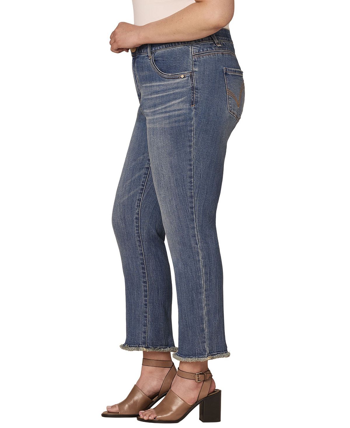 Democracy Plus Size Clean Finish High-Rise Jeans view 2 — MAYCSS fashion products
