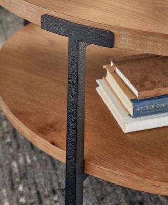 Knox 35" Wood Round Coffee Table
