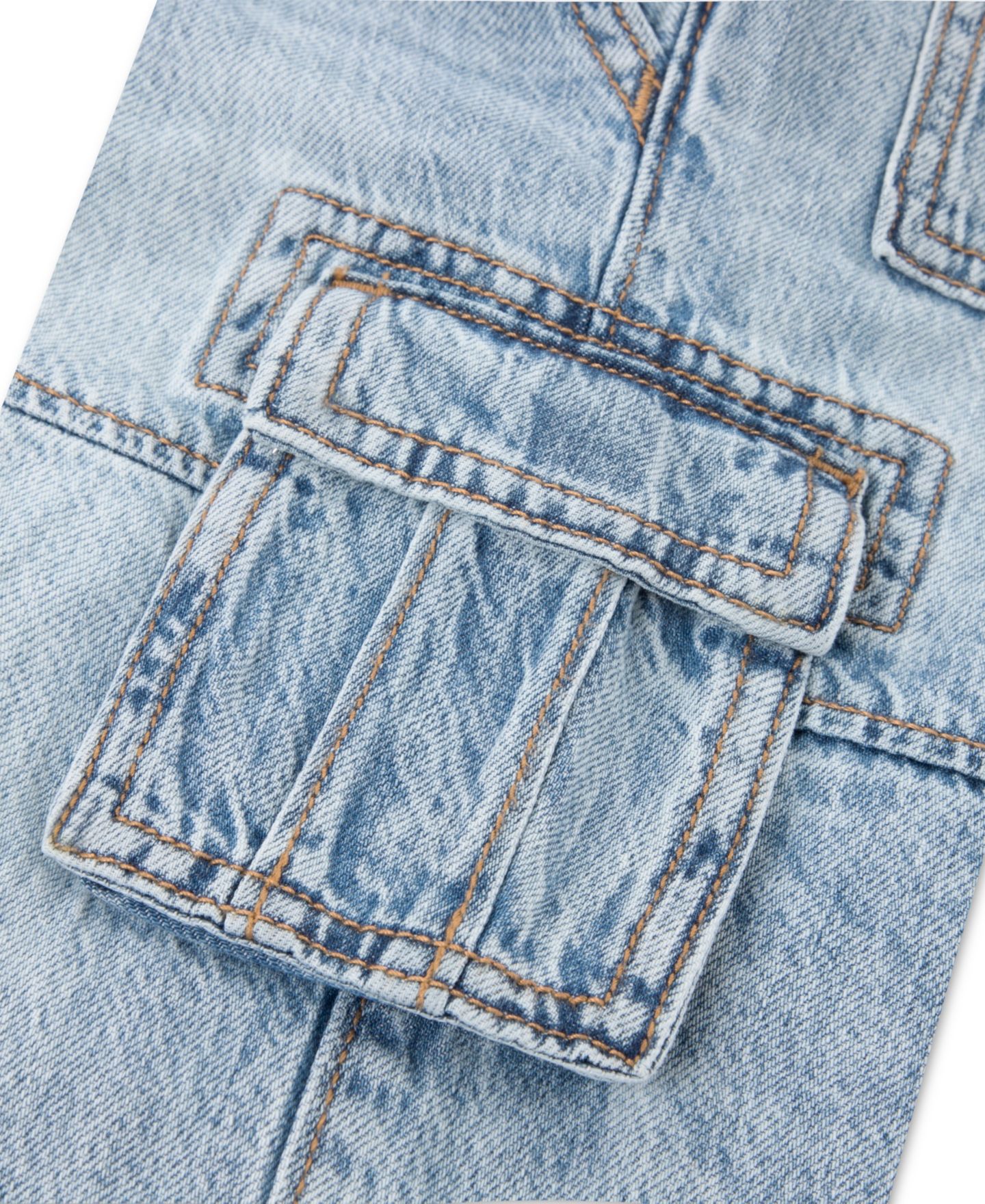 Джинсы abercrombie kids Baggy Cargo Jeans для мальчиков-малышей, цвет: Синий — фото 3