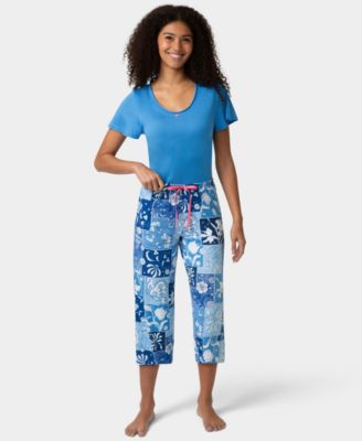 Women's Printed Capri Mid-Rise Pants