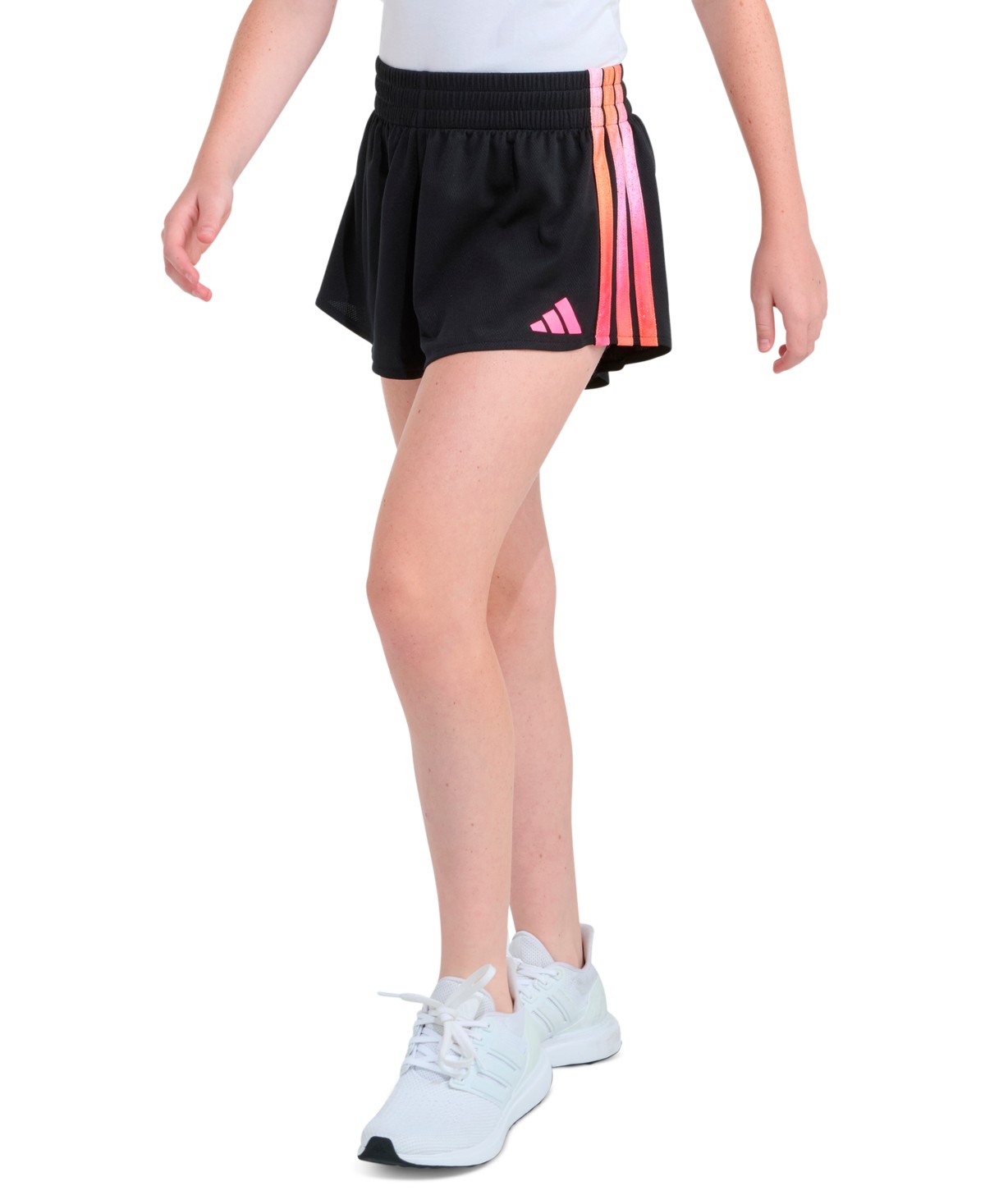 Детские шорты adidas Three-Stripe из сетки с градиентом — фото 3