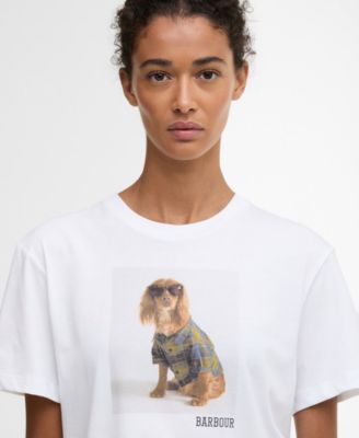 Women's Short-Sleeve Dog Photo Graphic T-Shirt