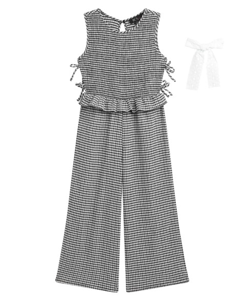 Комбинезоны BCX Girls' 7-16 Sleeveless Smocked Bodice Jumpsuit