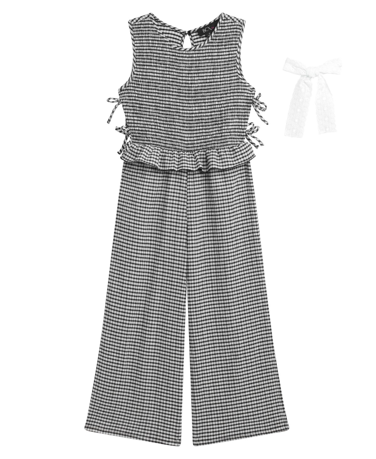 Комбинезоны BCX Girls' 7-16 Sleeveless Smocked Bodice Jumpsuit — фото 1