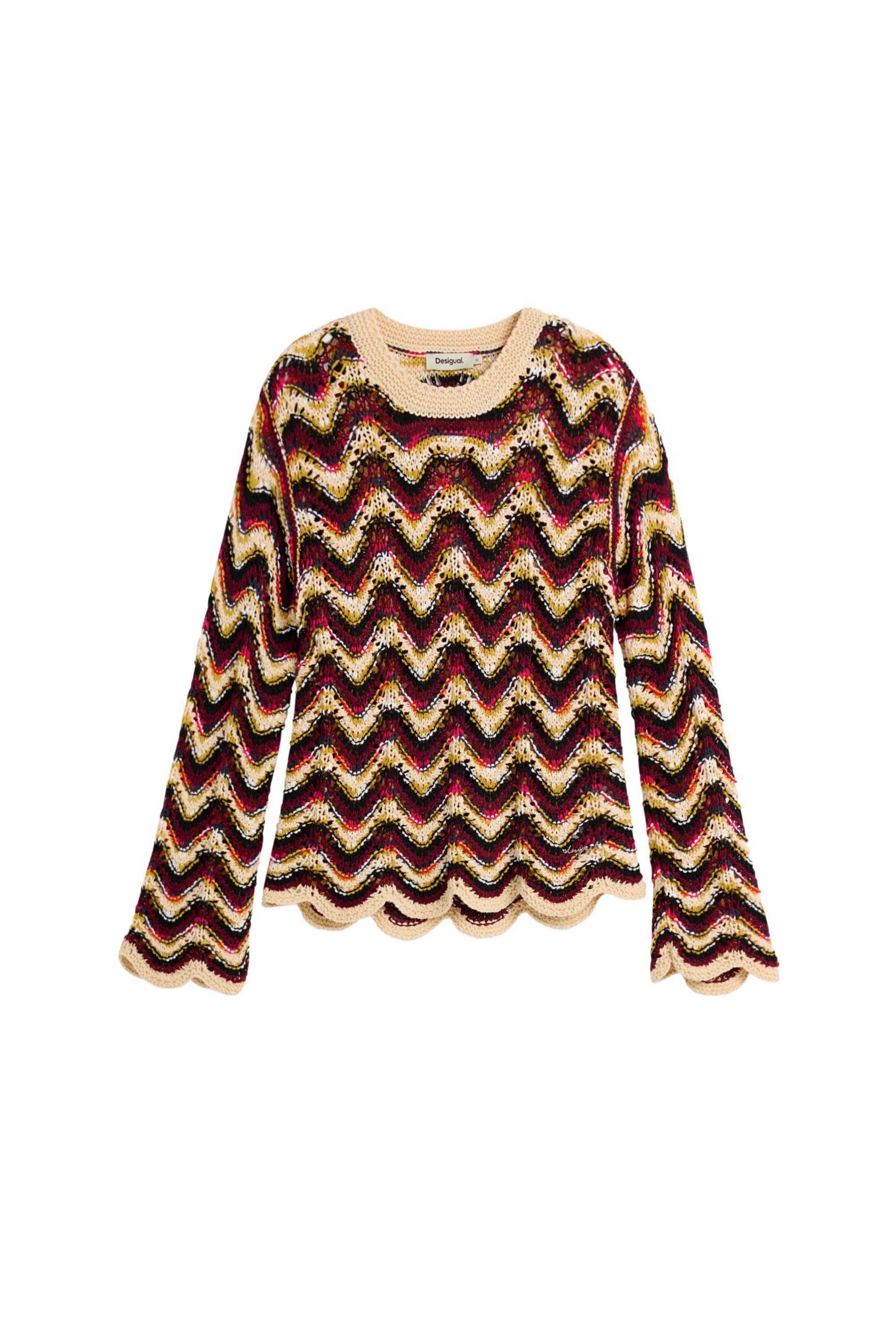 Women's Zigzag crochet sweater