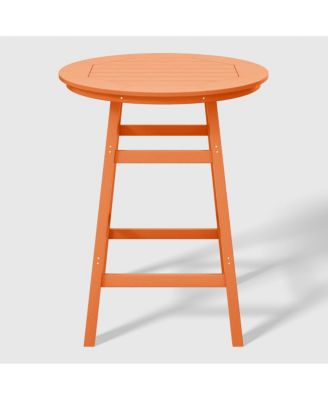 Outdoor 35" HDPE Round Patio Bar Height Table
