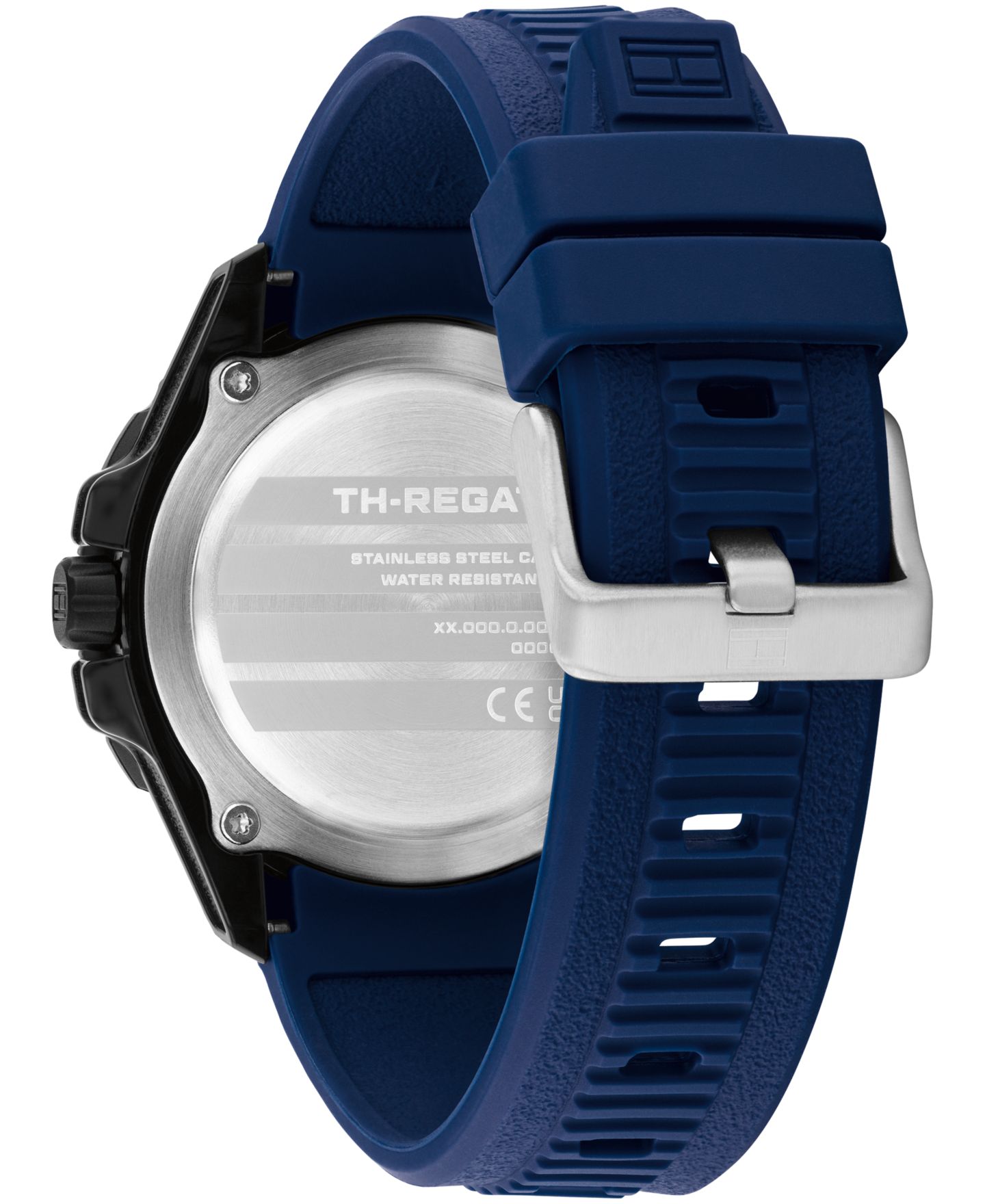Мужские часы Tommy Hilfiger Quartz Blue Silicone Strap Watch, 40mm — фото 3