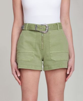 Women's High-Rise Belted Shorts