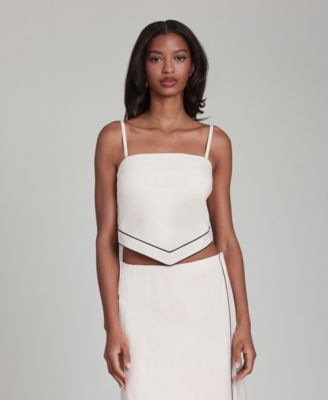 Women's Contrast-Trim Scarf Top