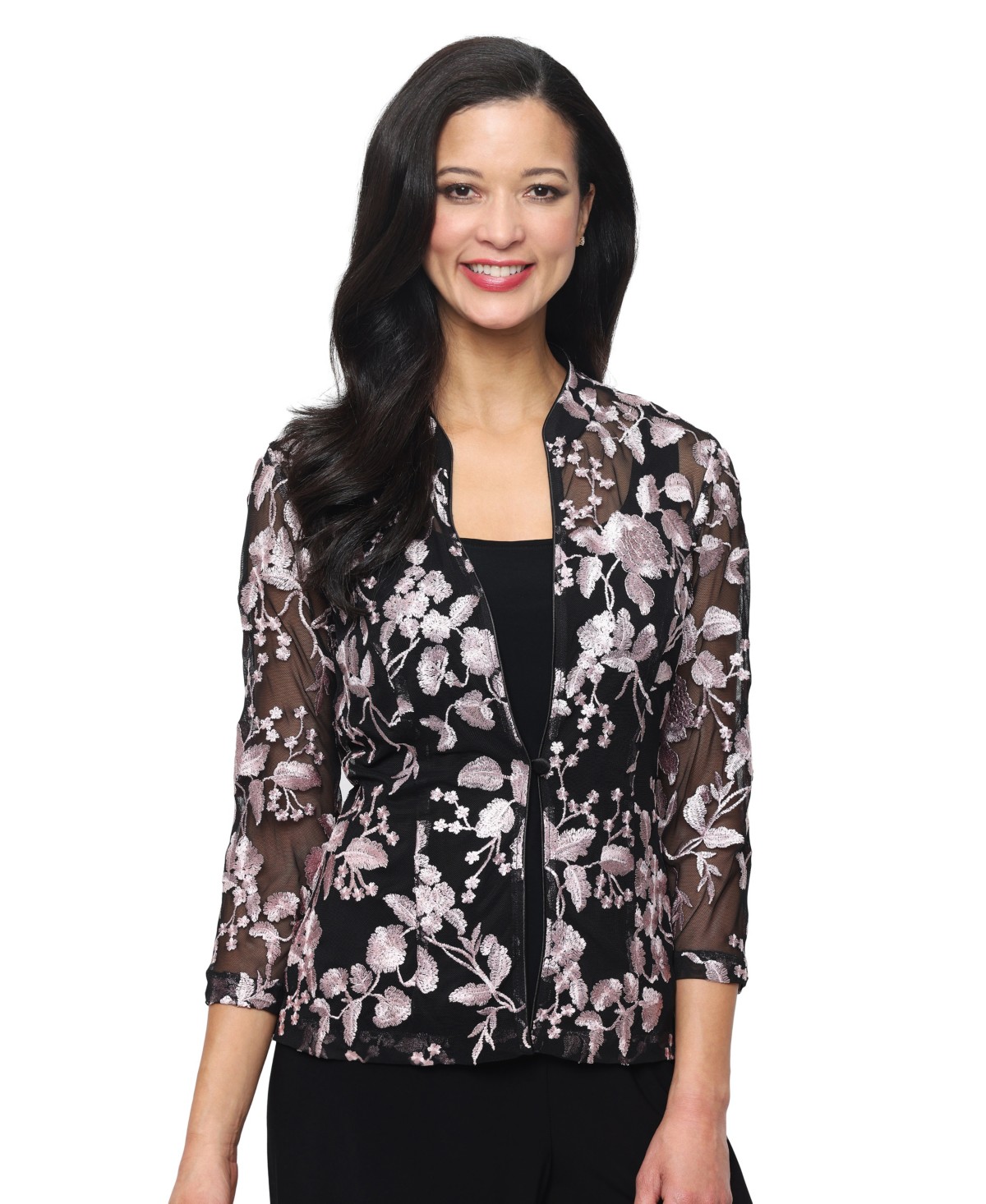 Женские Alex Evenings Petite Scoop Neck Top And Zipper Jacket, 2-Piece Set — фото 1