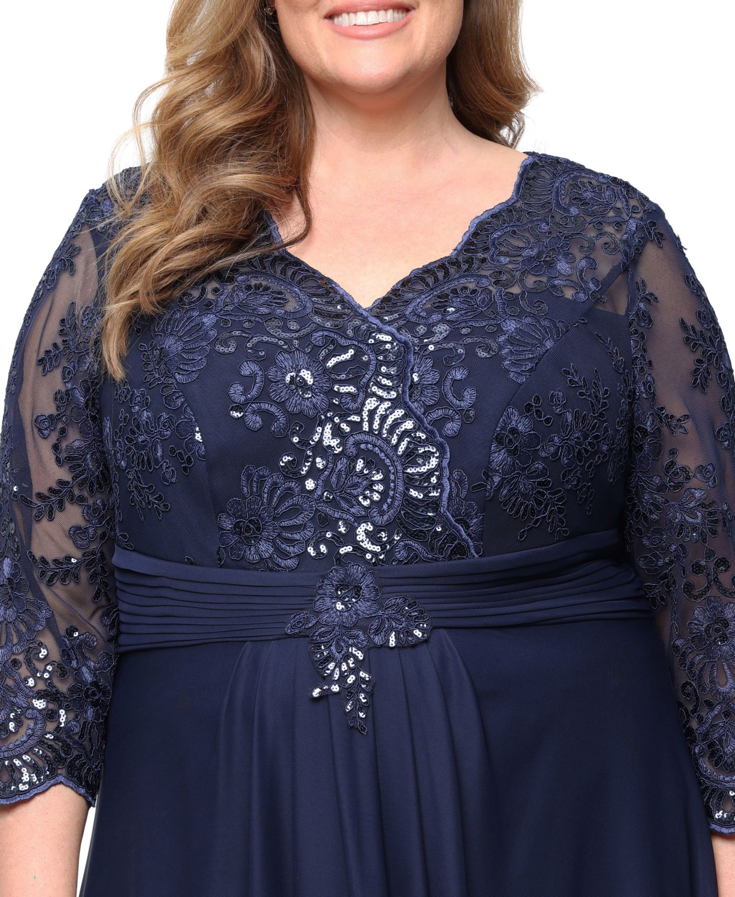 Plus Size V-Neck Pull-On Dress