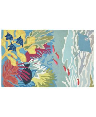 Ravella 2275 Ocean View Blue 2' x 3' Indoor/Outdoor Area Rug
