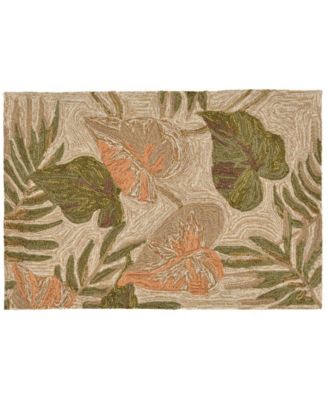 Ravella Tropical Leaf 2' x 3' Outdoor Area Rug