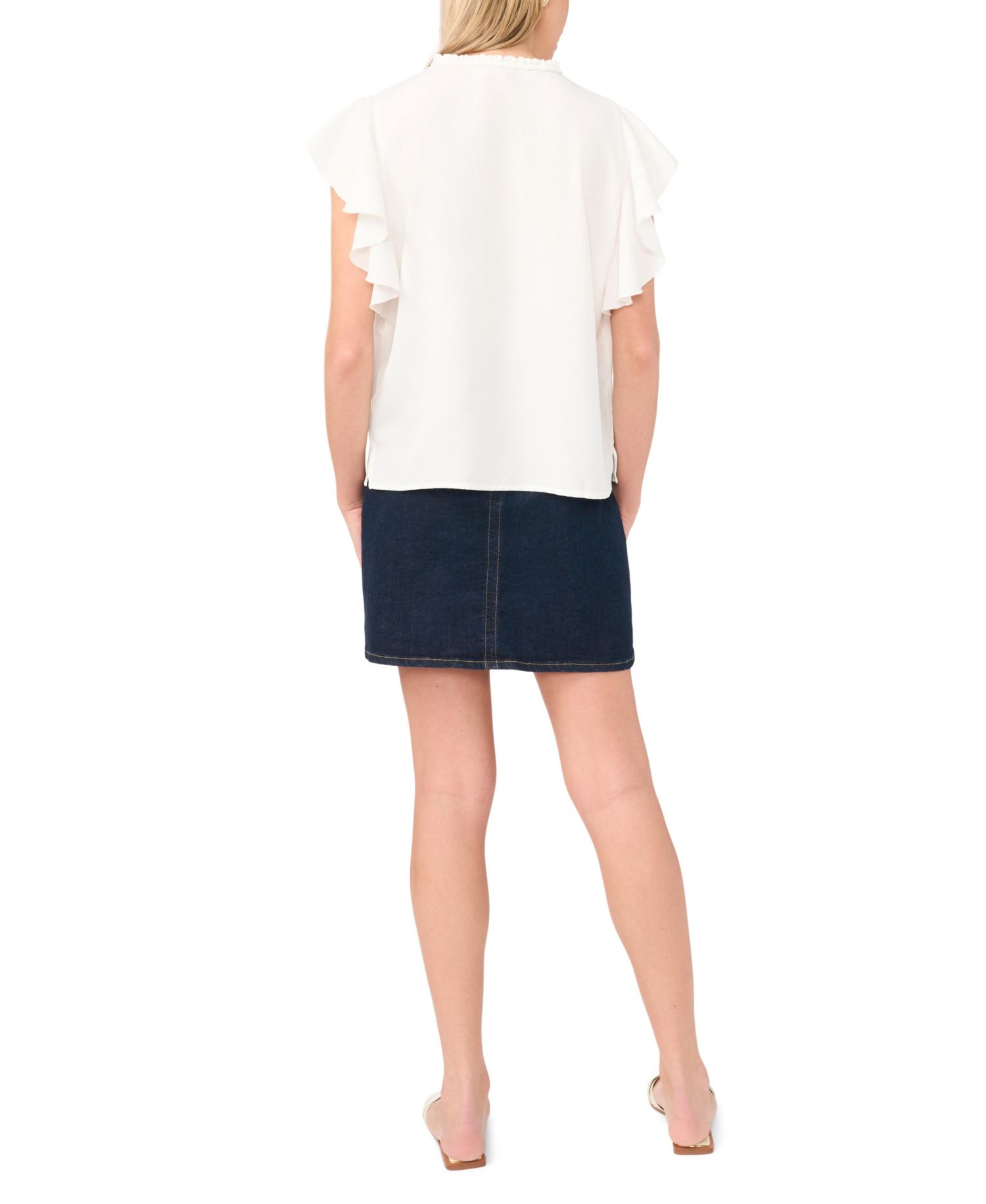 Women's Short-Sleeve Embroidered Blouse