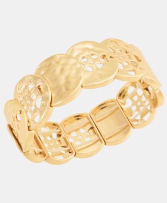 Gold-Tone Circle Stretch Bracelet