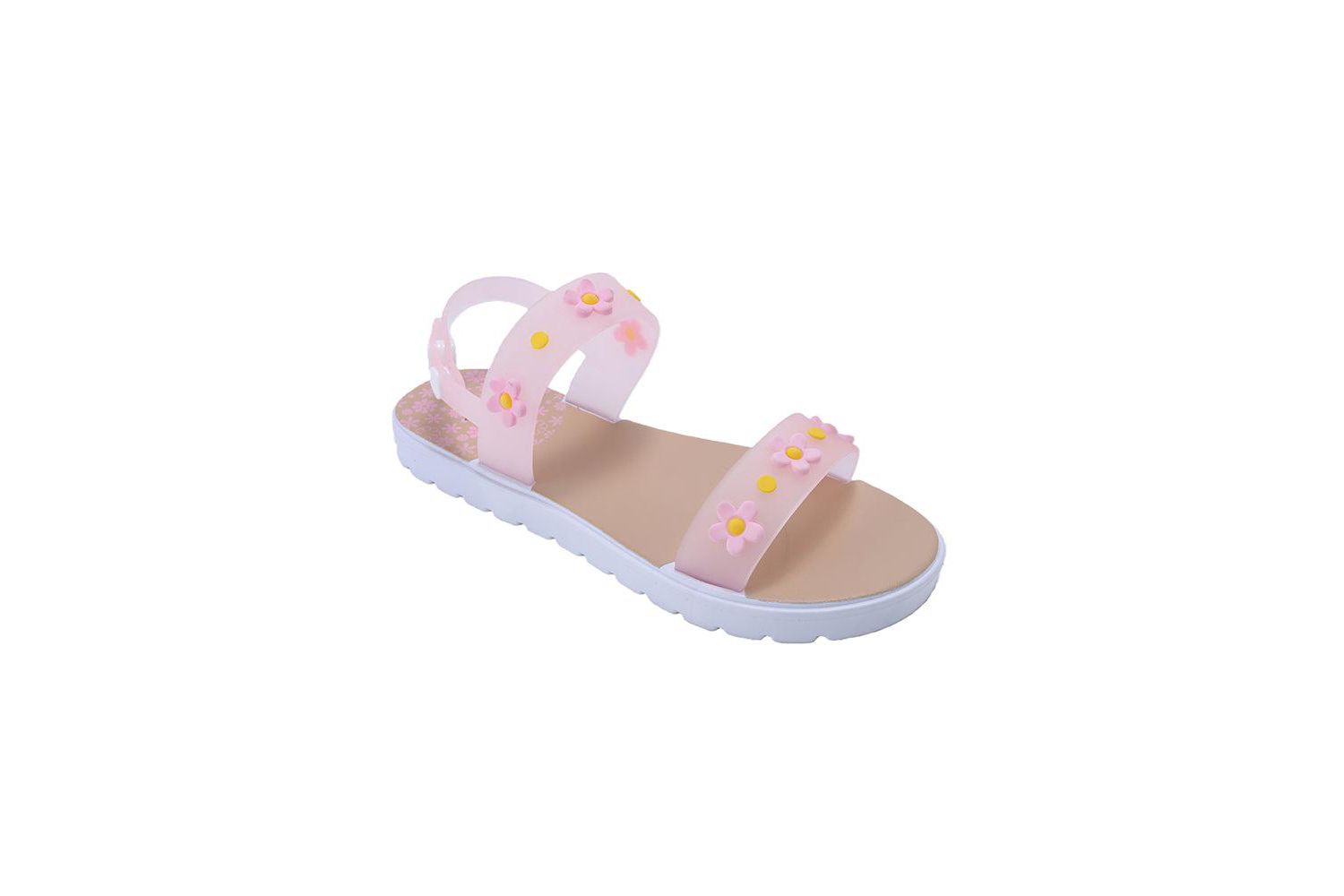 Girls Sandals - Cute Fashion Flat Sandals, Summer Flats with Fruit Charms and Ankle Strap