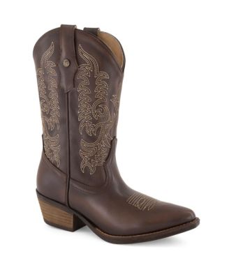Women's Leather Boots Western Style