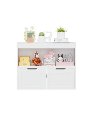 Kids Bookshelf and Toy Storage Organizer with Drawers and Shelves, Toddlers Bookcase for Nursery, Playroom and Bedroom