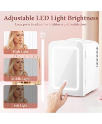 4L Skincare Fridge with Dimmable LED Mirror & AC/DC Power