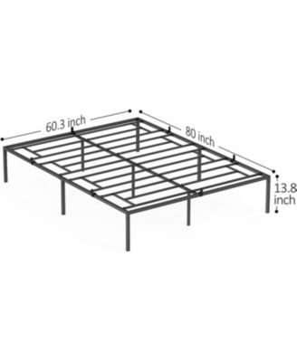  Queen Metal Platform Bed Frame- No Box Spring Needed- Heavy Duty Steel Slats- Easy Assembly