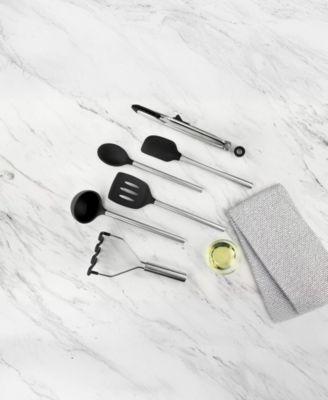 Utensil 6-Pc. Silicone with Steel Handles Set