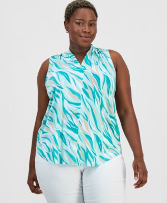 Plus Size Serena Stripe V-Neck Top