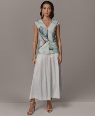 Women's Printed V-Neck Top