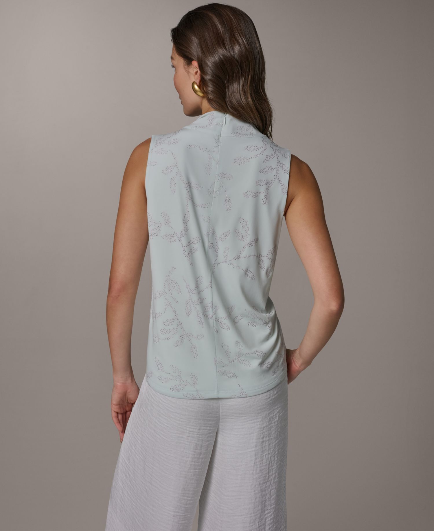 Women's Sleeveless Cowl Neck Blouse