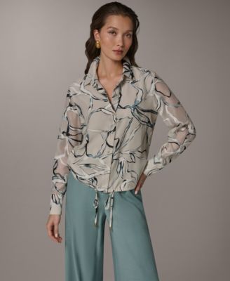 Women's Long-Sleeve Printed Shirt