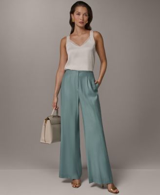 Women's Pleated Wide-Leg Pants