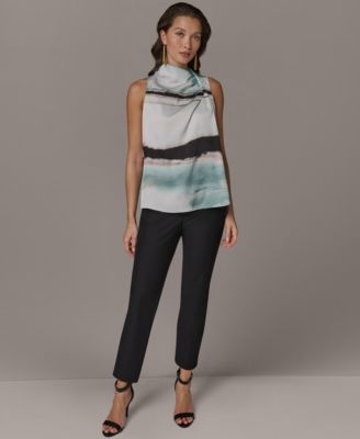 Women's Cowl Neck Sleeveless Top