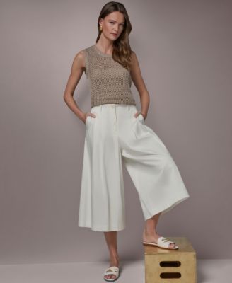 Women's Pleated Wide-Leg Pants
