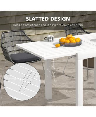 Extendable Patio Dining Table for 4-6, Outdoor Dining Table,
