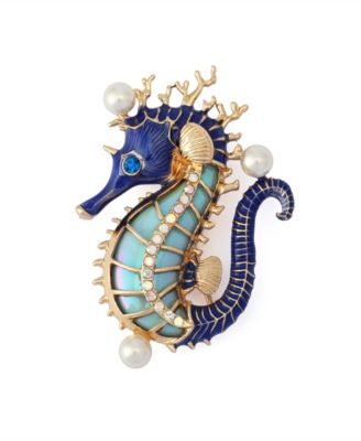 Faux Stone Seahorse Drop Earrings