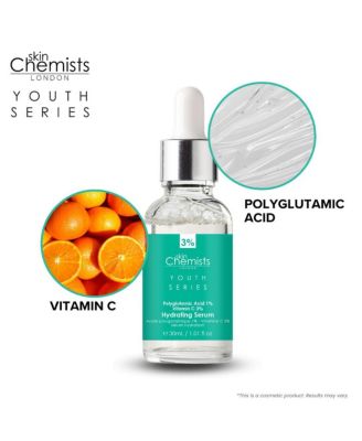 Anti-Aging Hydrating Serum Polyglutamic Acid 1%, Vitamin C 3% 30ml