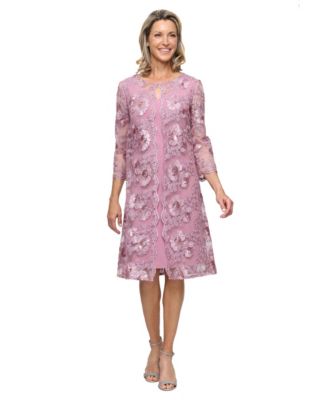 Women's Zipper Boat Neck Jacket Dress