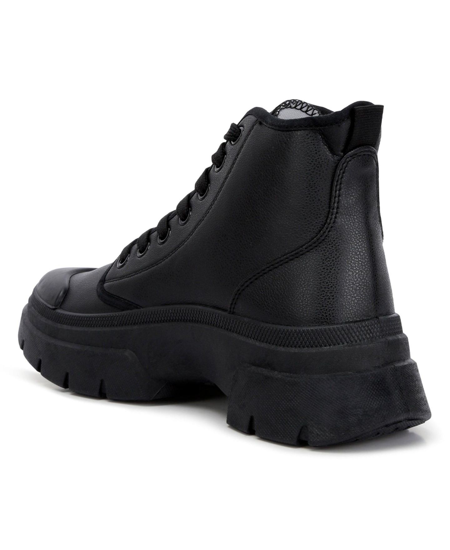 Женские ботинки London Rag Roxane Chunky Lace Up, цвет: Чёрная искусственная кожа — фото 8