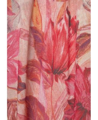 Women's flowy off the shoulder patterned dress