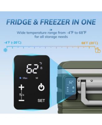 68QT Portable Car Refrigerator with Wheels