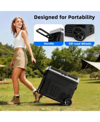 53QT Portable Refrigerator with Wheels