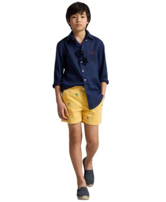 Boys' 8-20 Polo Prepster Embroidered Corduroy Shorts