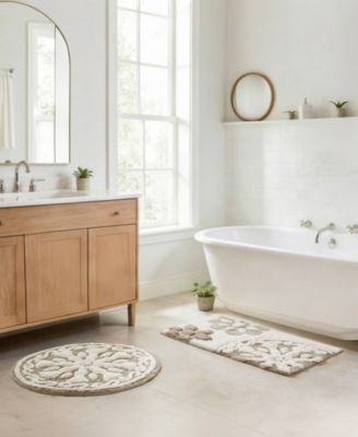 Casablanca Tufted Cotton Bath Rug, 25" Round