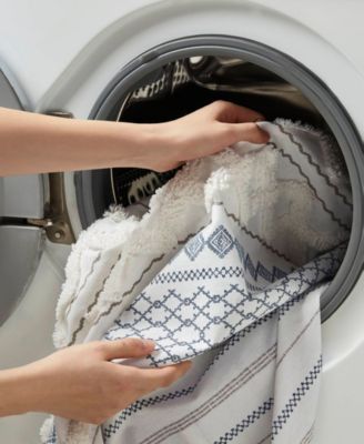 Imani Stripe Cotton Chenille Shower Curtain, 72" x 72"