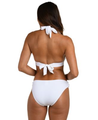 Women's Island Goddess Ruffled Halter Bikini Top