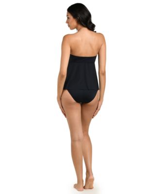 Women's Island Goddess Bandeau Neck Tankini Top