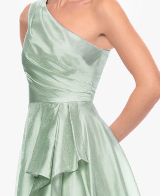 Women's One-Shoulder Sleeveless Metallic Dress
