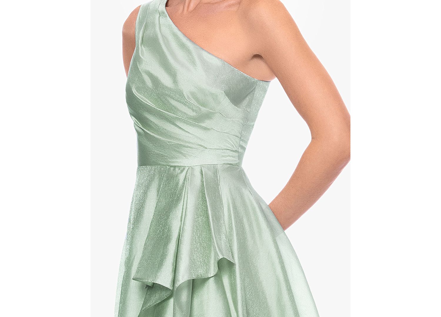 Women's One-Shoulder Sleeveless Metallic Dress