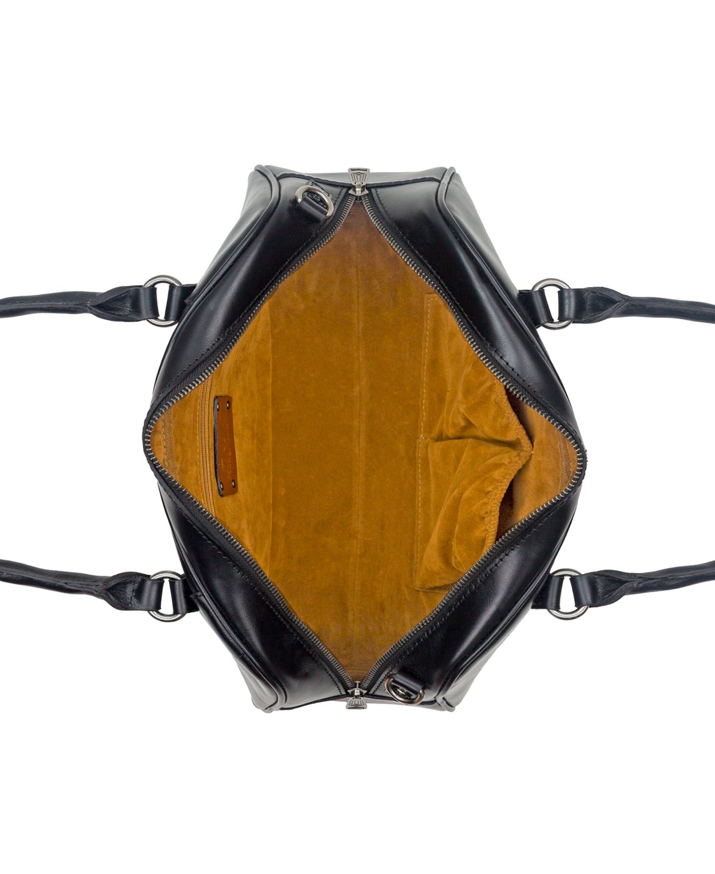 Женская сумка Patricia Nash Pomezia Large Leather Crossbody Satchel, цвет: Чёрный — фото 4